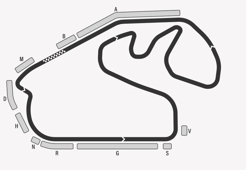 Mapa del circuito de Autódromo José Carlos Pace