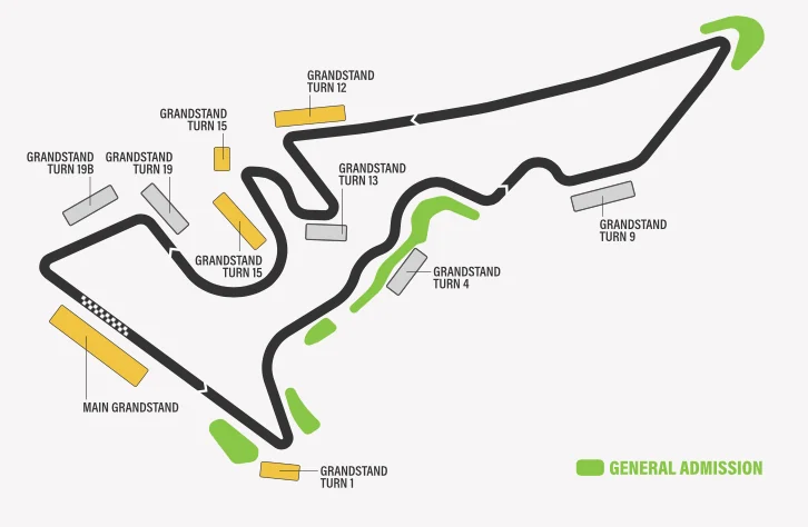 Mapa del circuito de Circuit of The Americas
